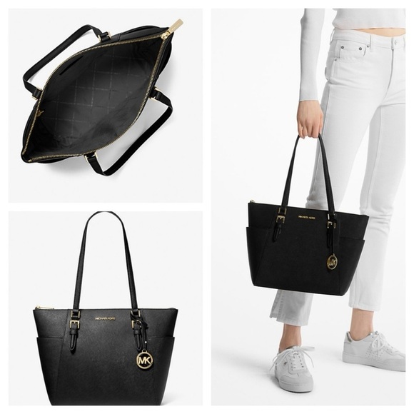 MICHAEL KORS 
Charlotte Large Saffiano Leather Top-Zip Tote Bag - Picture 3 of 10